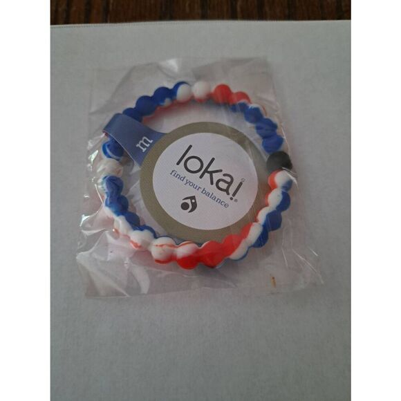 New 2 6.5" Lokai Silicone Bead Bracelet Mt Everest Dead Sea Blue Red Pink Purple - Picture 7 of 8